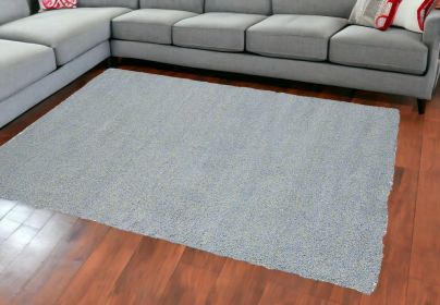 8' X 11' Blue Heather Indoor Shag Rug