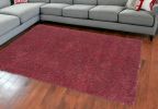 8' X 11' Red Heather Indoor Shag Rug