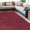 8' X 11'  Solid  Red Shag Area Rug