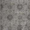 8' X 11' Silver Machine Woven Traditional Floral Indoor Area Rug