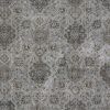 8' X 11' Silver Machine Woven Traditional Floral Indoor Area Rug