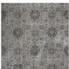 8' X 11' Silver Machine Woven Traditional Floral Indoor Area Rug