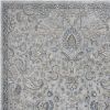 8' X 11' Silver Blue Machine Woven Traditional Floral Indoor Area Rug