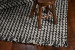 8' X 10' Grey Hand Woven Houndstooth Indoor Area Rug