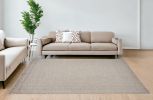 8' X 10' Oatmeal Beige Hand Woven Herringbone Indoor Area Rug