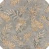 8' Grey Hand Tufted Tropical Palms Round Indoor Area Rug