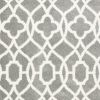 8' X 11' Grey Ivory Machine Woven Ogee Shag Area Rug