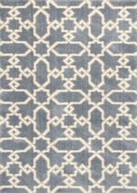 7' X 10' Microfiber Slate Blue Area Rug