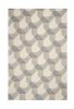 8' X 11' Ivory Grey Hand Tufted Geometric Chain Pattern  Area Rug