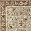 8' X 11' Grey Mocha Hand Tufted Traditional Floral Area Rug