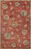 8' X 11' Sienna Orange Hand Tufted, Floral Area Rug