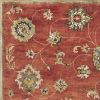 8' X 11' Sienna Orange Hand Tufted, Floral Area Rug