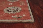 8' X 11' Sienna Orange Hand Tufted, Floral Area Rug