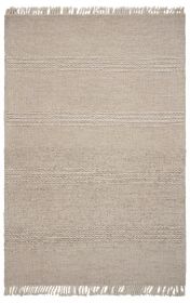 9' X 12' Natural Wool Hand Woven Area Rug