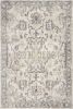 9' X 13' Ivory Machine Woven Distressed Floral Traditional Area Rug