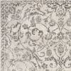 9' X 13' Ivory Machine Woven Distressed Floral Vines Area Rug