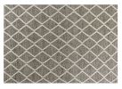 8' X 10' Dark Grey Hand Woven Diamond Pattern Area Rug