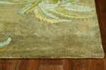 8' X 10' Moss Green Hand Tufted Palm Trees Area Rug