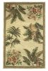 8' X 10' Ivory Wool Tropical Botanical Hand Tufted Area Rug