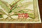 8' X 10' Ivory Wool Tropical Botanical Hand Tufted Area Rug