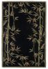 8' X 10' Black Hand Tufted Bordered Bamboo Area Rug