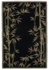 8' X 10' Black Hand Tufted Bordered Bamboo Area Rug