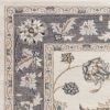 9' X 12' Ivory Grey Bordered Floral Area Rug