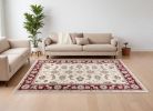 9' X 12'  Polypropylene Ivory Or Red Area Rug