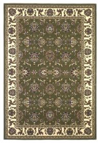 9' X 13'  Polypropylene Green Or  Ivory  Area Rug