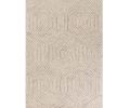 9' X 12' Sand Beige Wool Geometric Hand Tufted Area Rug