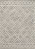 9' X 12' Sand Beige Hand Tufted Diamond Pattern Area Rug