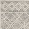 9' X 12' Sand Beige Hand Tufted Diamond Pattern Area Rug