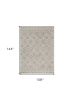 9' X 12' Sand Beige Hand Tufted Diamond Pattern Area Rug