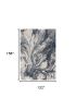 10' X 13' Grey Machine Woven Abstract Watercolor Area Rug