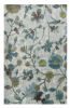 10' X 13' Teal Blue Machine Woven Floral Area Rug