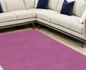 9' X 13' Polyester Hot Pink Area Rug