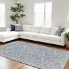 9' X 13' Gray and Ivory Abstract Hand Woven Area Rug