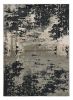 10' X 13' Silver Charcoal Machine Woven Abstract Paint Splatter Area Rug