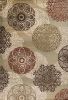 5' X 8' Sage Green Machine Woven Floral Medallion Disk Area Rug