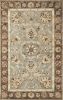 2' X 7' Grey Or Mocha Floral Vines Bordered Wool Runner Rug