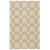 3' X 5' Ivory Geometric Diamonds Wool Area Rug