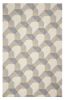 3' X 5' Ivory Or Grey Geometric Wool Area Rug