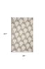 3' X 5' Ivory Or Grey Geometric Wool Area Rug