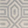 3' X 5' Grey Hand Tufted Geometric Area Rug