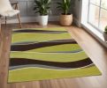 3' X 5' Lime And Mocha Wool Handmade Area Rug