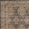 5' X 7' Charcoal Southwestern Hand Woven Distressed Area Rug