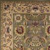 5' X 8' Green Or Taupe Floral Bordered Area Rug