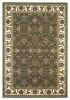 5' X 8' Green Ivory Machine Woven Floral Traditional Area Rug