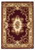 5' X 8' Red and Ivory Floral Bordered Area Rug