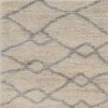 5' X 8' Ivory Grey Machine Woven Chain Link Indoor Area Rug